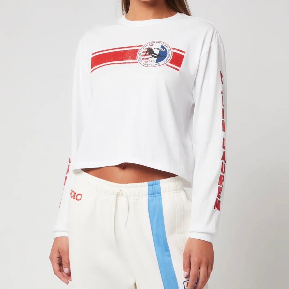 Polo Ralph Lauren USRL Downhill Ski Tournament Racing Long Sleeve Tee